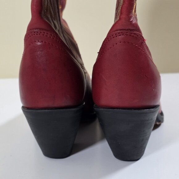 Laredo Western 51055 Boot Women 6.5 Madison Burnished Red Leather Stitch Cowgirl - Picture 8 of 16